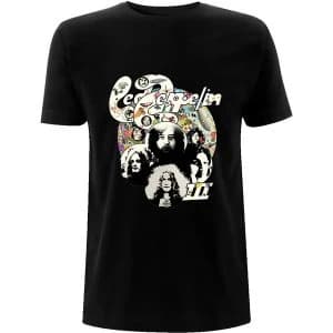 Led Zeppelin - Photo III Unisex Large T-Shirt - Black