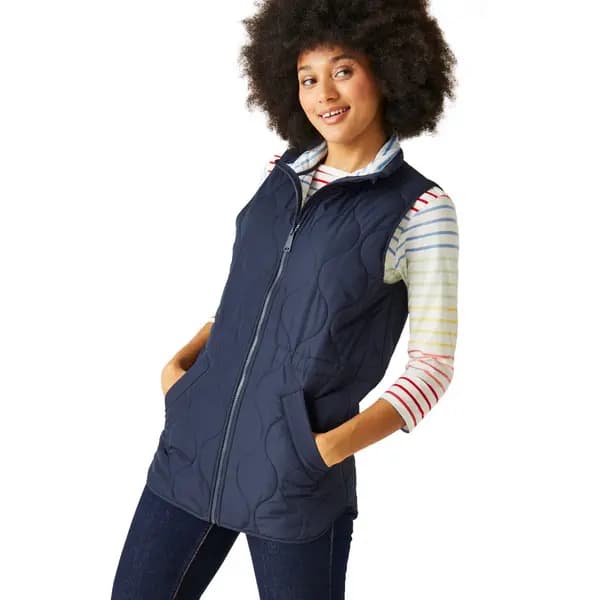 Regatta Womens Courcelle Longline Paddeed Bodywarmer 14 - Bust 38' (97cm) NAVY RWB130-540-14
