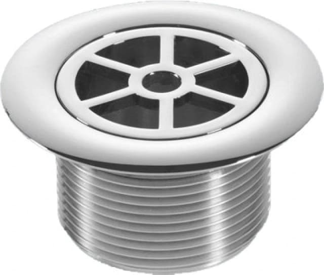 McAlpine Shower Waste Outlet and Grid - Chrome Plated on Plastic 70mm Diameter × 36mm STW70CP Silver