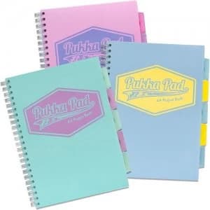 Pukka Pad Pastel Project Book A4 Pack of 3 8630-PST