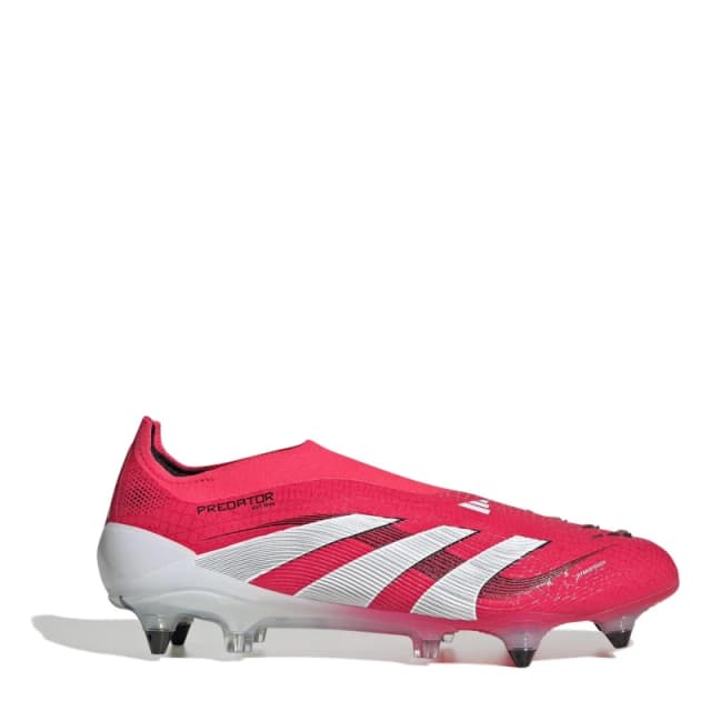 adidas Predator Elite Laceless Soft Ground Football Boots Red/White male 6 (39.3)