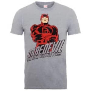 Marvel Comics Daredevil The Man Without Fear Mens Grey T-Shirts - L - Grey