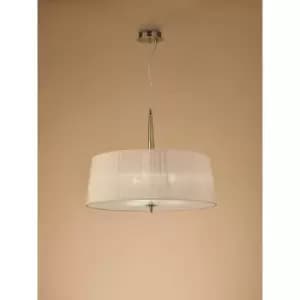 Loewe Single pendant lamp 3 E14 bulbs, antique brass with bronze lampshade