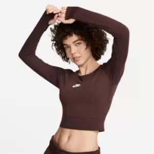 Nike Nsw Ls Crop Top Dnc - Brown