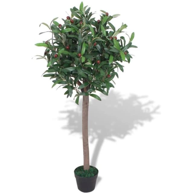 vidaXL Artificial Bay Tree Plant with Pot 120cm Green Fake Lifelike Indoor