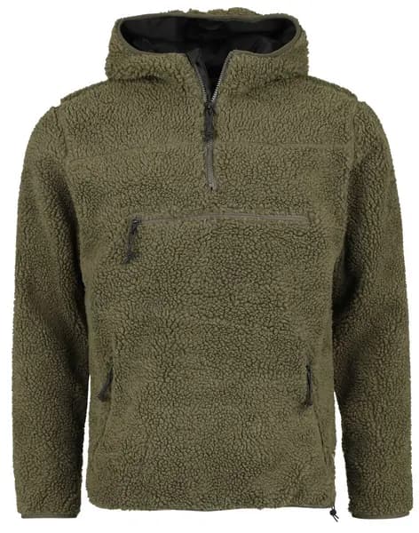 Brandit Teddyfleece Worker Pullover, green, Size 5XL