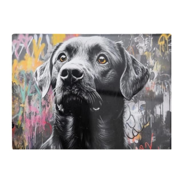 Warren Reed Designer Banksy Inspired Black Labrador Chopping Board