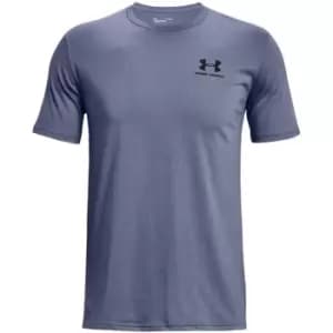 Under Armour UA Sportstyle Left Chest Short Sleeve Shirt - Purple