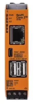 Kunbus RevPi Core 3+, Industrial Computer, 10W, 1.2 GHz Quad-Core, BCM2837 1.2 GHz, 1 GB (RAM), 32GB (Flash), 4 Linux