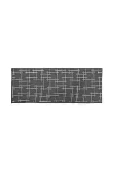 Vector Machine Washable Latex Backed Runner Doormat, 57x150cm, Grey