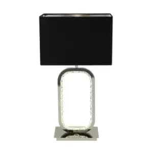 Searchlight Aura Chrome Table Lamp With 1x E27 Holder And LED Base With Crystal Glass Detail