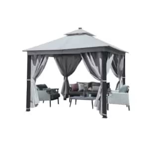 Garden Must Haves Luxury 3x3m Gazebo with LED Lighting