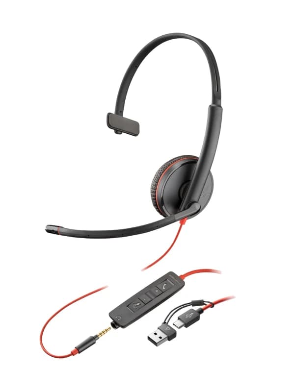 Poly Blackwire 3215 Monaural Headset