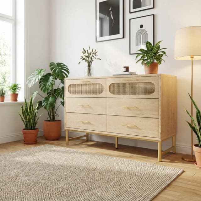 Urban Meuble Modern Beige Chest of Drawers Beige unisex One Size