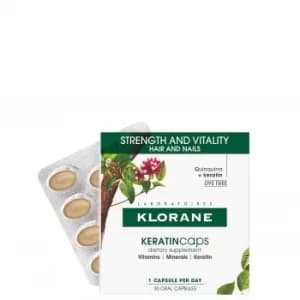 KLORANE Hair and Nail Supplement Caps with Keratin for Healthy Hair 30 days