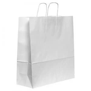 Purely Packaging Vita Twist Handle Paper Bag 450 (W) x 480 (H) x 170 (D) mm White Pack of 150