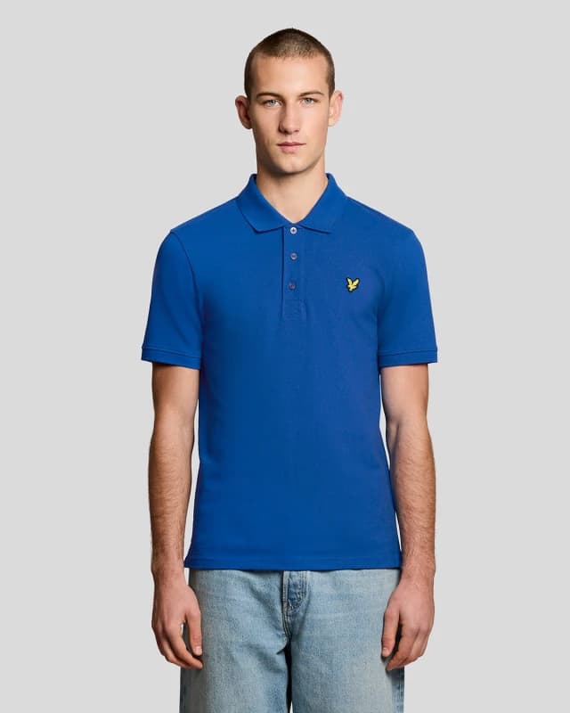 Lyle & Scott Essentials Plain Polo Shirt, Blue Size M Men Blue WV730 Male M