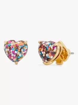 Kate Spade My Love Glitter Heart Stud Earrings, Multi, One Size