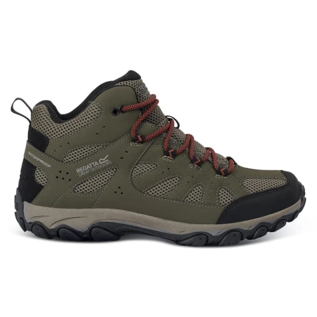 Regatta Regatta Men Edgepoint Breathable Waterproof Mid Walking Boots in Dark Green Size: 9.5 Dark Green 9.5 Male 5063516062608