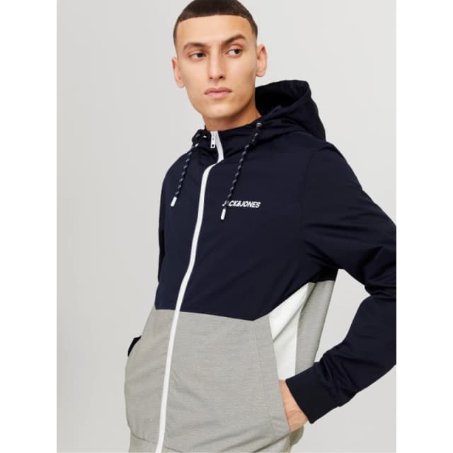 Jack and Jones Jack Rush HD Bomber Sky Cap/Wht/Gry male S