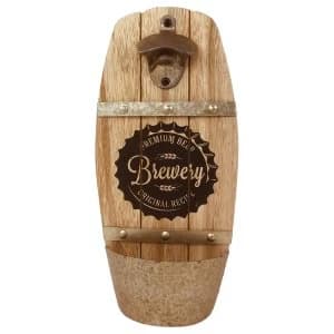 Wall Hanging Brewery Barrel Bottle Opener