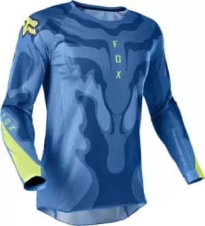 FOX Airline Exo Motocross Jersey, blue-yellow Size M blue-yellow, Size M