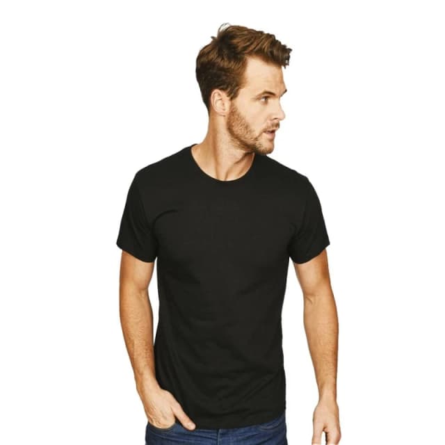 Casual Classics Mens Core 180 Combed Ringspun Cotton Regular T-Shirt in Black Size: XS Black Male XS