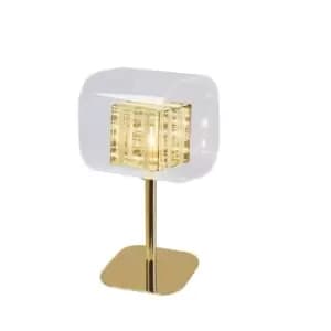 Impex Avignon 1 Light Table Lamp Gold Crystal