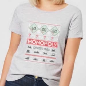 Monopoly Womens Christmas T-Shirt - Grey - 3XL
