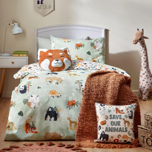 Wildlife Duvet Cover & Pillowcase Set Green