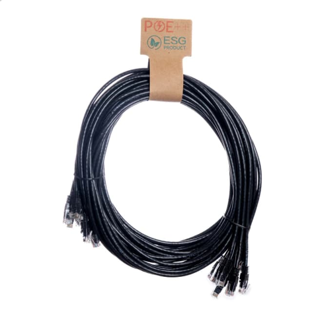 Cablenet Cablenet 0.3m Cat6 RJ45 Black U/UTP PVC 24AWG Flush Moulded Booted Patch Lead (PK10) 60-6003P