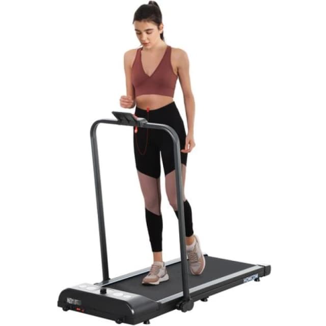 HOMCOM HOMCOM Foldable Walking Treadmill w/ LED Display, Orange Orange One Size Unisex 5063603036833
