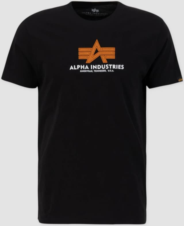Alpha Industries Basic Rubber T-Shirt, black, Size S for Men