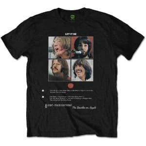 The Beatles - Let it Be 8 Track Unisex Large T-Shirt - Black
