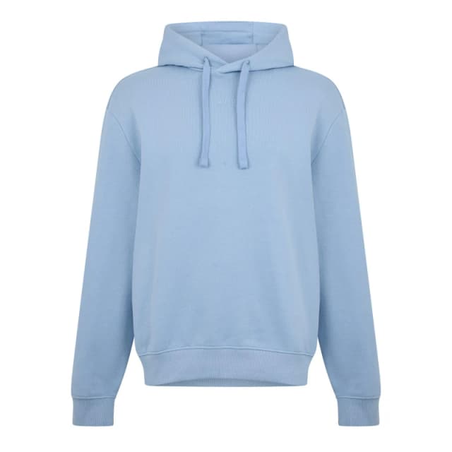 Hugo Logo Hoodie Open Blue male X Small