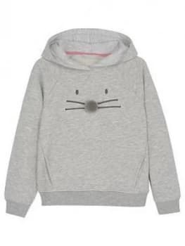 Mintie By Mint Velvet Girls Animal Face Hoodie - Grey