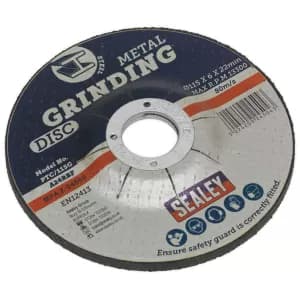 Genuine SEALEY PTC/115G Grinding Disc Ø115 x 6mm 22mm Bore
