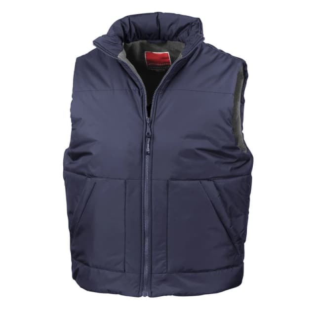 Result Result Men Fleece Lined Gilet in Navy Size: large Navy L Male 5063527386090