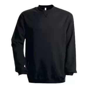 Kariban Mens Plain Crew Neck Sweatshirt (M) (Black)