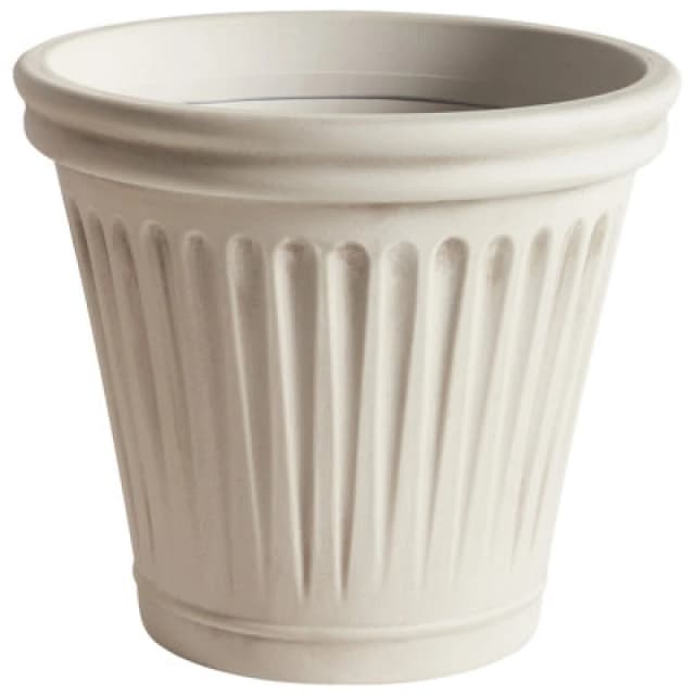 Beliani Plant Pot Maize 43cm Light Beige