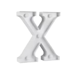 White Metal Fairground Alphabet Letter X