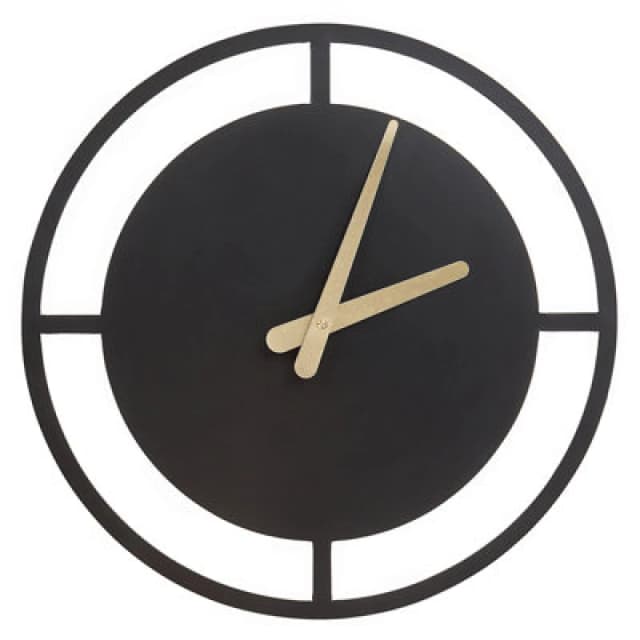 Beliani Wall Clock Trient 40 Cm Metal Black