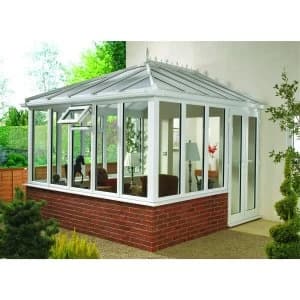 Wickes Edwardian Dwarf Wall White Conservatory - 10 x 10 ft