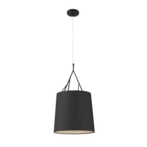 Tree 1 Light Ceiling Pendant Black with Shade, E27