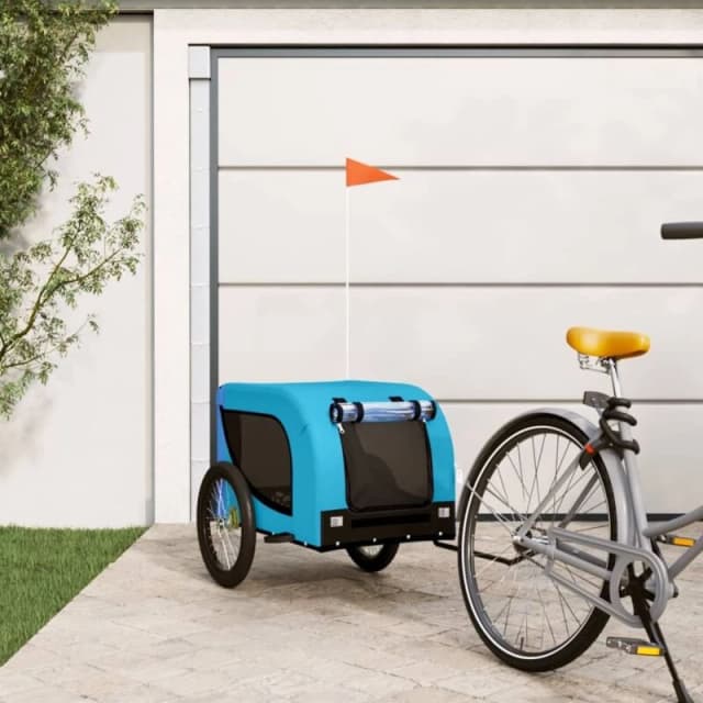 VIDAXL Vidaxl - Pet Bike Trailer Blue and Black Oxford Fabric and Iron 8720845770945