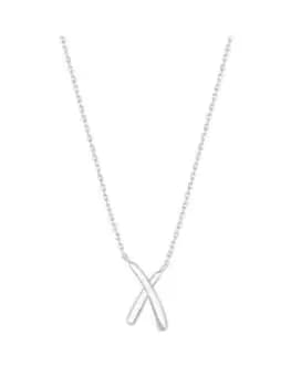 Simply Silver Sterling Silver 925 Kiss Pendant Necklace