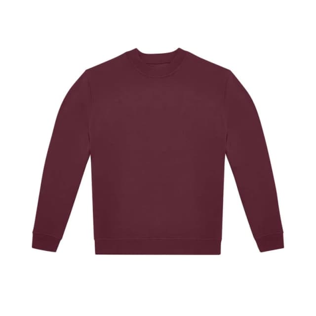 B&C Mens ID.332 Crew Neck Sweatshirt in Burgundy Size: XS Burgundy Male XS