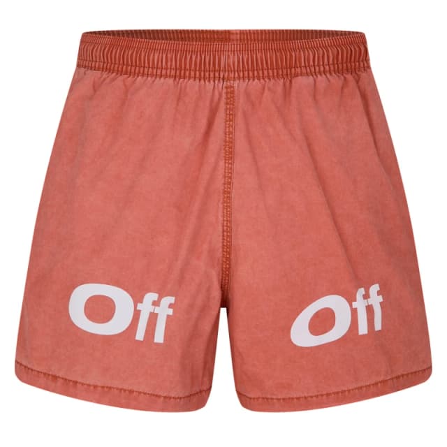 Off White Mens Bounce Sunset Sunset Motif Swim Shorts Orange White male XS (44)