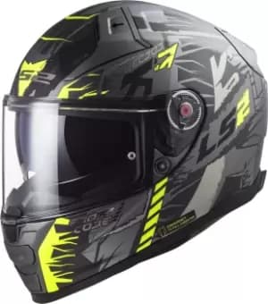 LS2 Vector II Techbot Helmet, black-yellow, Size 3XL, black-yellow, Size 3XL