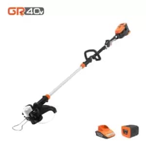 Yard Force 40V 33cm Cordless Grass Trimmer With 2.5Ah Lithium-ion Battery & Charger - Orange & Black